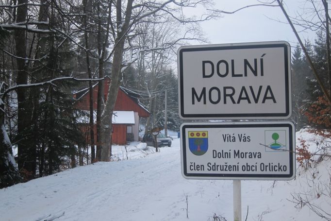 Dolní Morava - pohled na Chalupu Jezinka